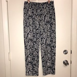 Michael Kors Floral Drawstring Pants Navy …